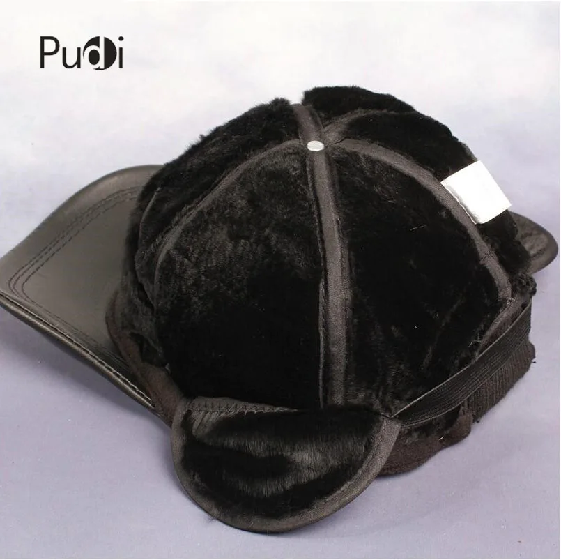 Men's Genuine Leather Baseball Cap, Newsboy, Beret, Cabbie Hat with Fur Lining by HatS image 5