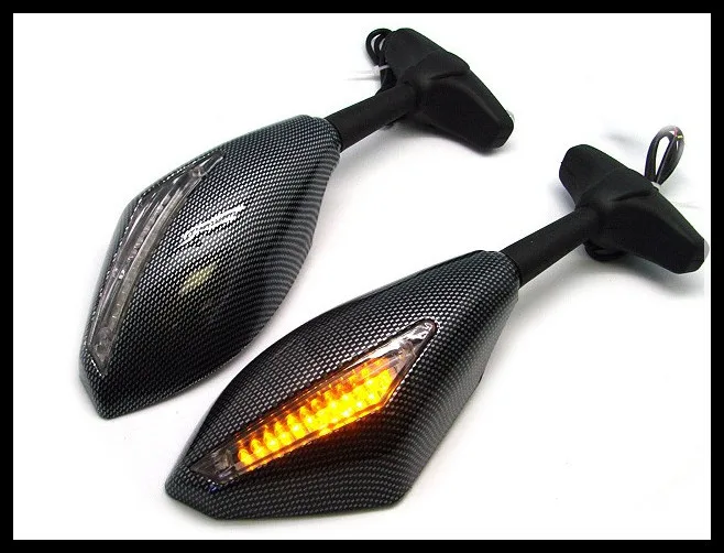 Карбоновые Светодиодные поворотники интегрированные зеркала для Suzuki Katana GSXR honda