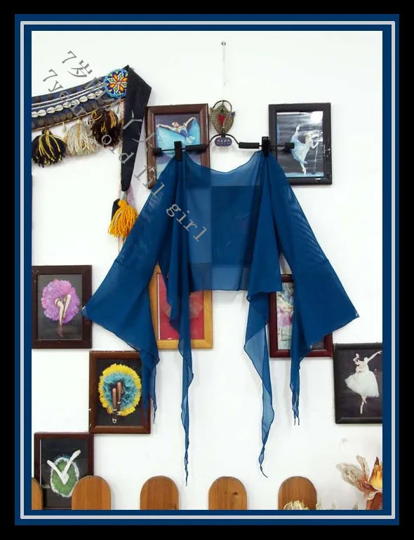 Топ для танца живота Прозрачная Тонкая расклешенная блузка 7 дюймов CF55