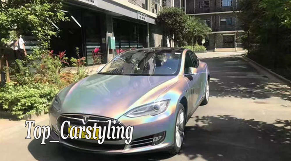 Серебристые матовые хромированные виниловые автомобильные шлепанцы без