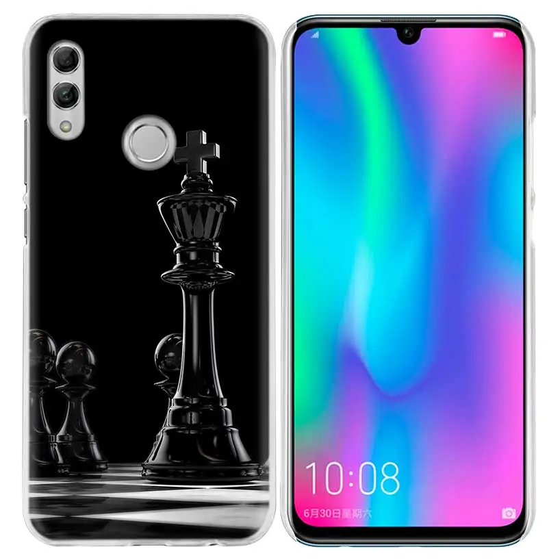 Черный и белый чехол для huawei Honor 8X Y9 20 9 10 Lite Play 8C 8A Pro V20 20i Y6 Y7 Y5 жесткий чехол для телефона из поликарбоната - Цвет: 08