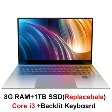 J3160/Core i3 ноутбук 15,6 дюймов с 8G ram 1 ТБ HDD Игровые ноутбуки компьютер с подсветкой Клавиатура ips дисплей ноутбук Win10 OS