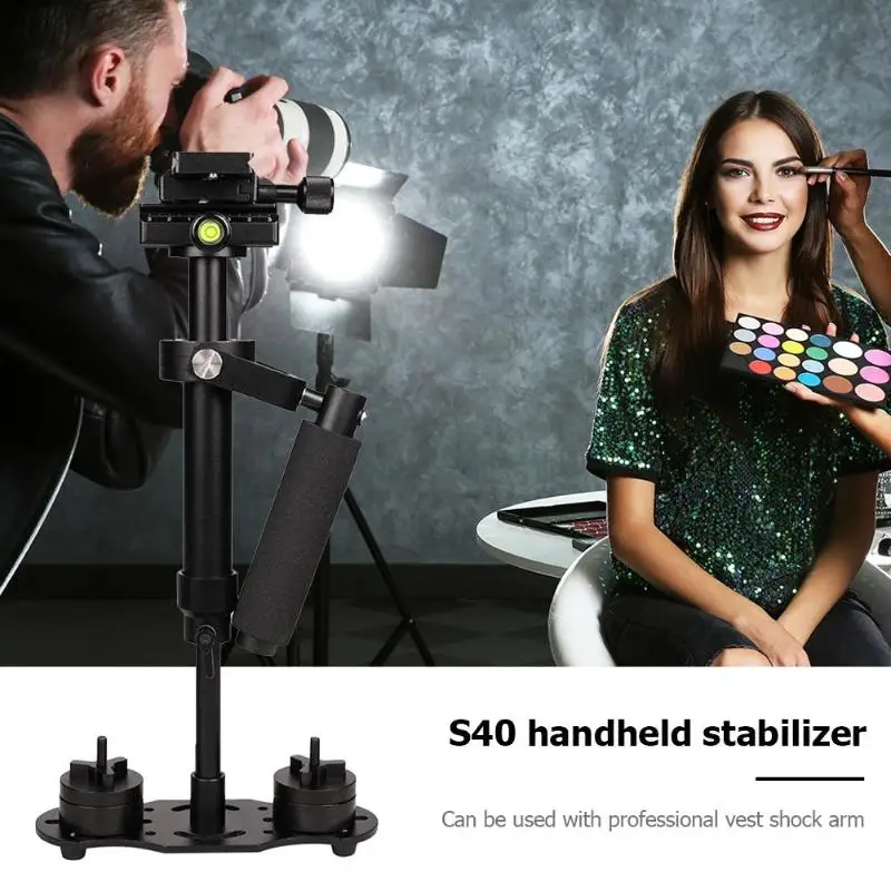 S40 ручной алюминиевый сплав видео стабилизатор крепление для телефона Canon Nikon DSLR DV AEE DSLR видеокамера для Steadicam