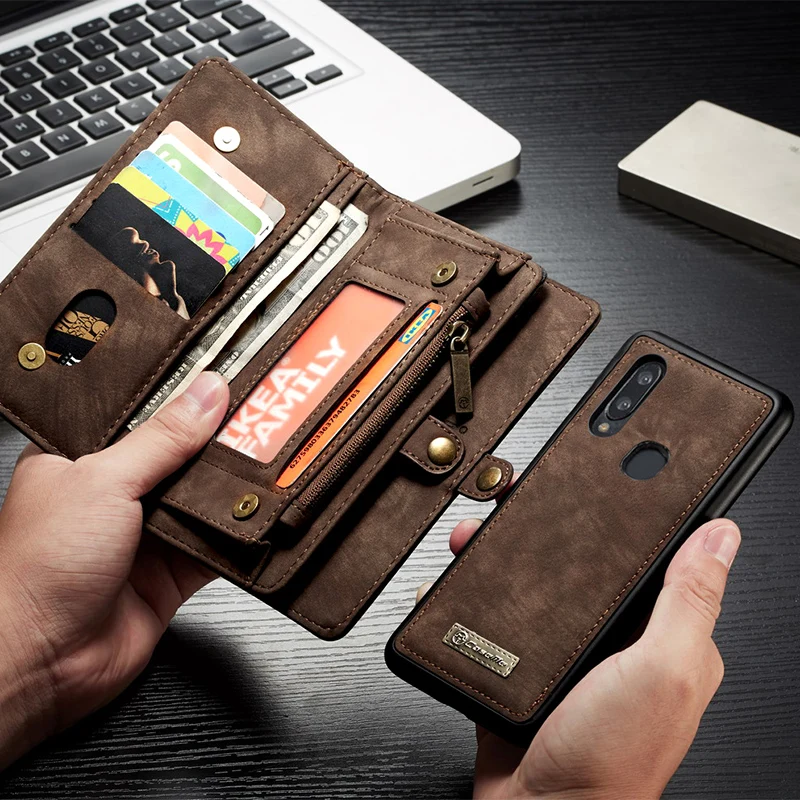 

Vintage Wallet Case For Samsung Galaxy A71 A51 A70 A50 A40 A30 A20 A20e Durable Leather Flip Magnetic Card Holder Case Cover Bag