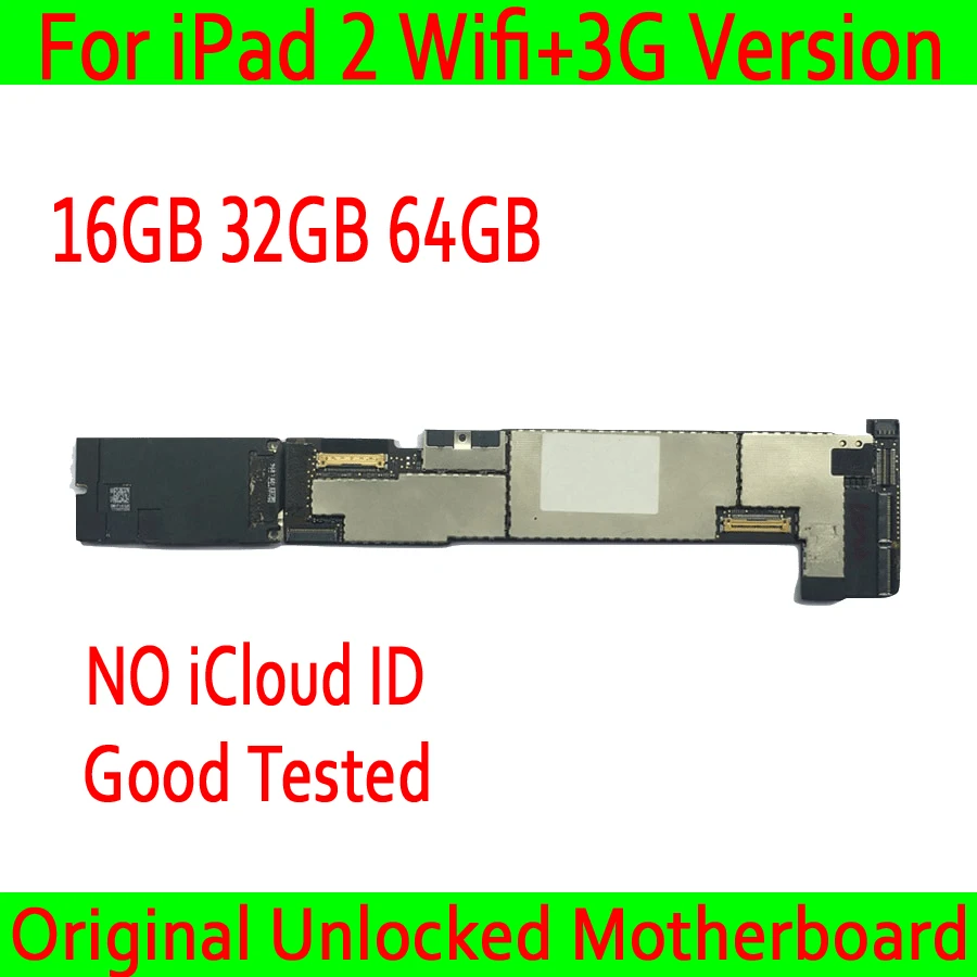 

Для iPad 2 Wifi + 3G версия материнская плата без iCloud,16 ГБ/32 ГБ/64 Гб Оригинальный разблокированный Wifi + 3G версия для iPad 2 материнская плата