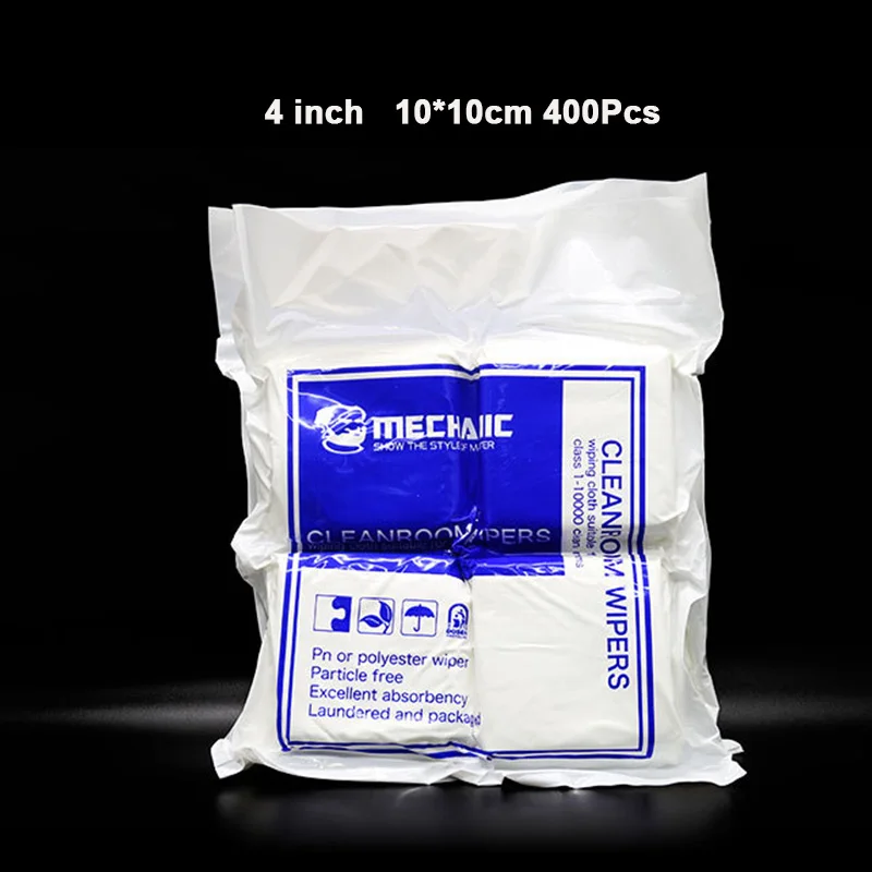 4 inches 400PCS Механический мягкий очиститель для уборки, антистатическое, не пылезащитное волокно для телефона, коврик для камеры, ПК, класс очистки экрана 1-10000, чистая комната - Цвет: 4 inches 400PCS