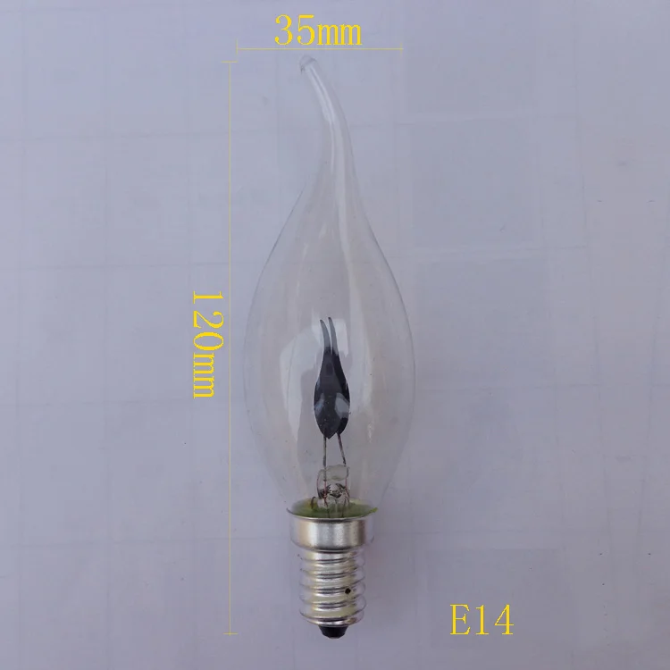 E14 B Светодиодный лампочка с горящим пламенем, лампочка эдисона E14 E27 3 W, лампочка для украшения фестиваля - Цвет: E14 B