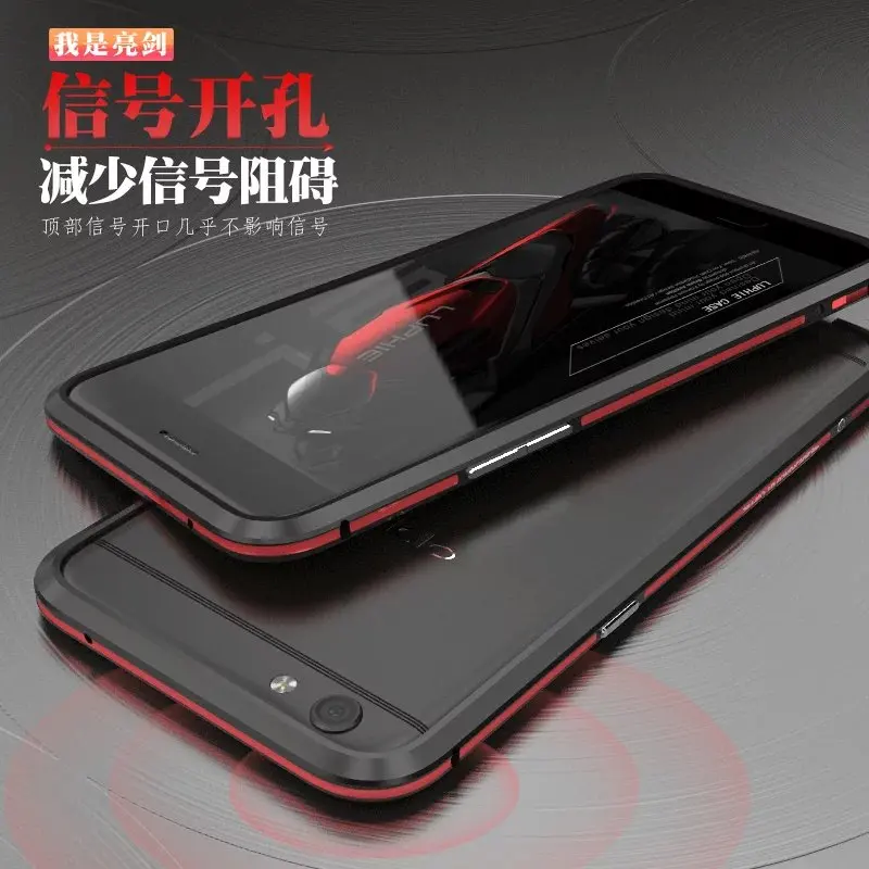 Luphie luxury Double Color Ultra Thin Aircraft Metal Frame Case for OPPO R9S Aluminum Bumper Protective Hard Sleeve |