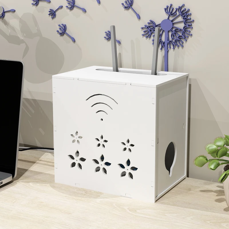 Беспроводной Wi-Fi роутер коробка для хранения ТВ телеприставка стойка для хранения питания провод питания Скрытая коробка для хранения домашний декор
