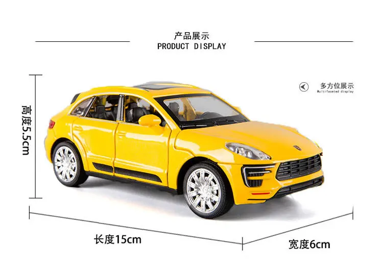 1:32 Toy Car Macan SUV Metal Alloy Diecasts &amp Vehicles Model Miniature Scale Toys For Children | Игрушки и хобби