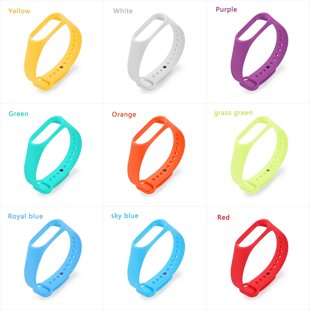 Ремешок силиконовый для XIAOMI Mi Band 4 3 мягкий спортивный классический регулируемый