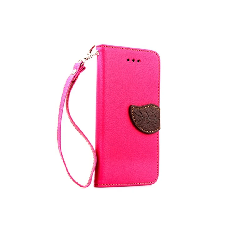 Лист застежка искусственная кожа чехол для iPhone 6 плюс с функцией стойки кошелек |