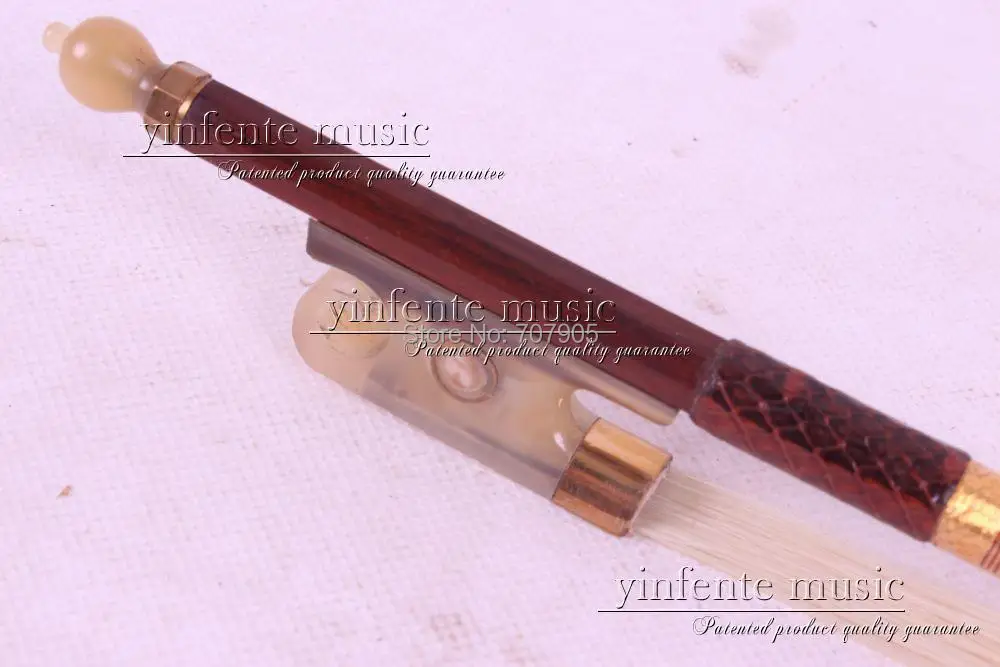 red  OX horn   f rog 1 pcs Brazilwood Violin Bow  4/4 Straight Pretty inlay Color   #R 29#