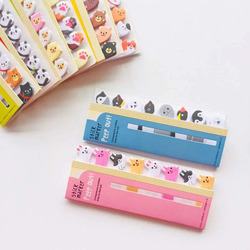 Милый каваи панда кошка Пингвин коготь кролик блокноты для заметок Sticky Notes школьные канцелярские принадлежности