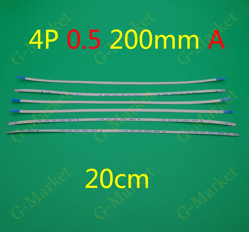 2 500 шт. Новый FFC FPC 4pin плоский гибкий кабель 0 5 мм шаг 4 pin вперед длина 200 ширина