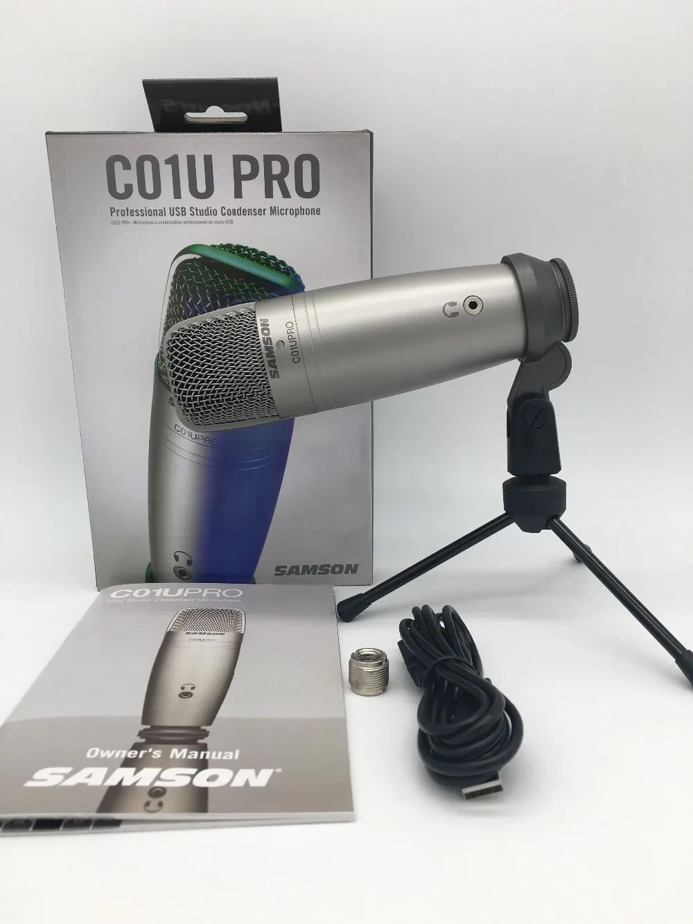 c01u pro Samson C01u Pro Usb Студийный микрофон Hypercardiod мониторинг в реальном времени Большой мембранный конденсаторный микрофон Plug& Play - Цвет: c01u pro