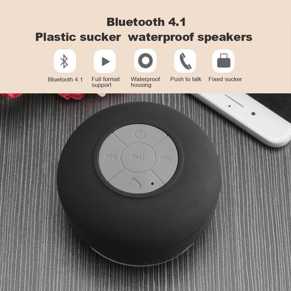Мини Bluetooth динамик водонепроницаемая Беспроводная колонка для душа с функцией