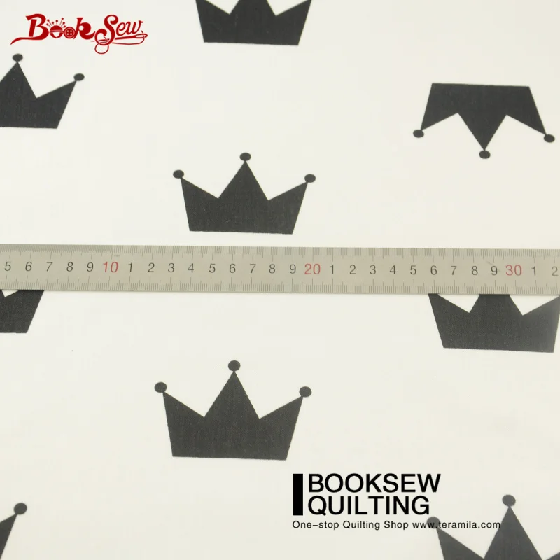Booksew белые короны с принтом стеганая ткань для кукол 100% хлопчатобумажная саржа