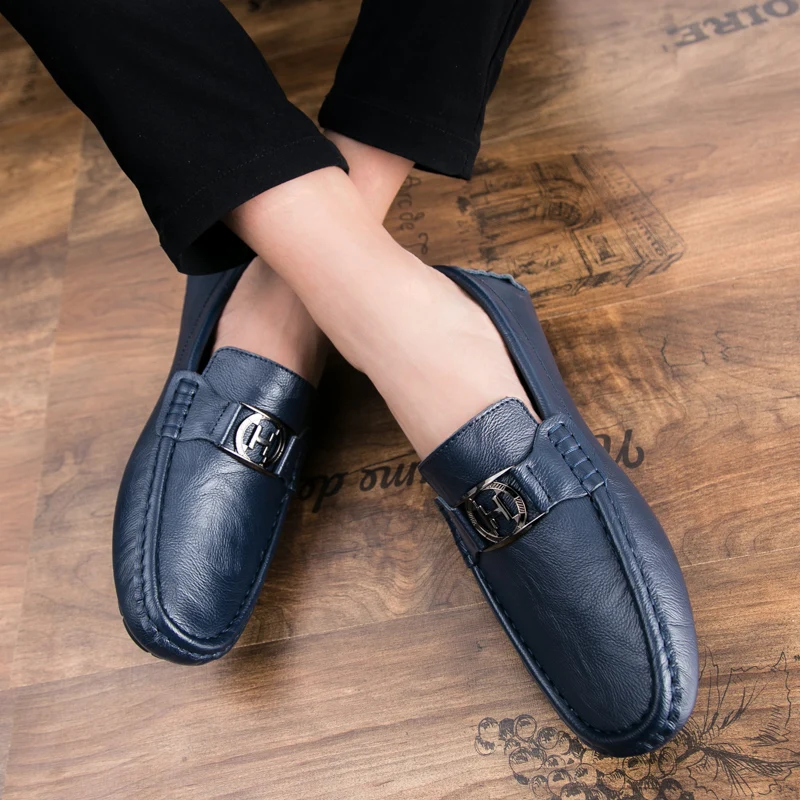 Мужские модельные туфли новая мода 2018 лето обувь для езды в автомобиле мягкие