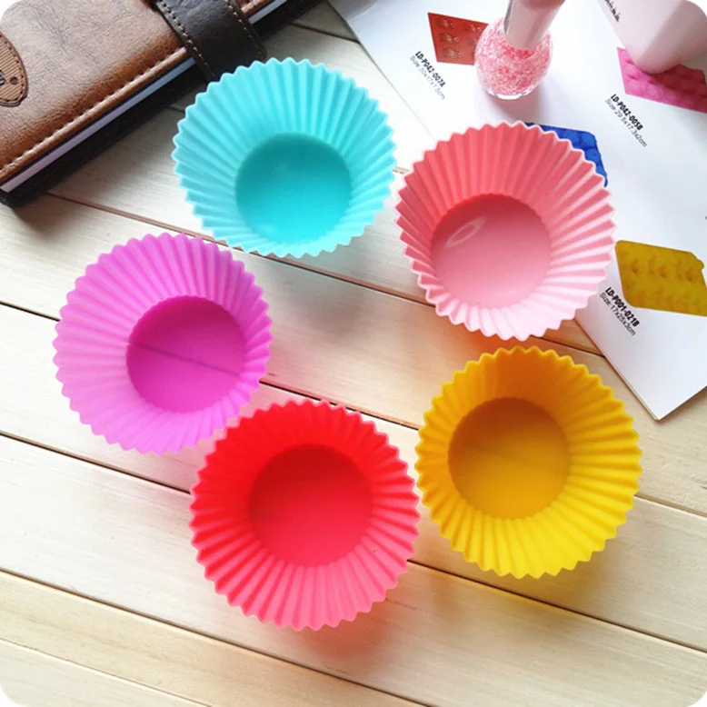 

5000 pcs Fashion Hot 5cm Silicone Cupcake liner Cake Chocolate Cake Muffin Liners Pudding Jelly Baking Cup Mold
