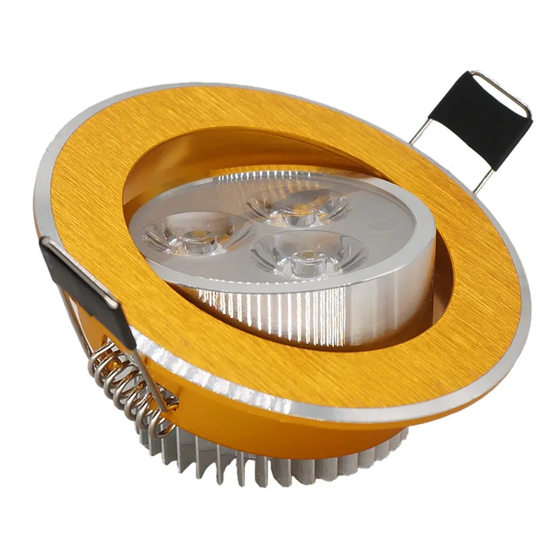 Dimmable 3 Вт круглый высокомощный светодиодный встраиваемый потолочный светильник