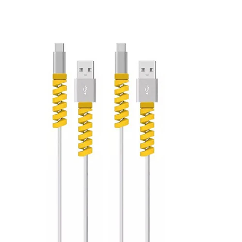 yellow 2 шт. защитный кабель для зарядки 6 цветов Choosen для Apple iPhone 8 X Освещение USB кабель для зарядного устройства Шнур восхитительный и милый - Цвет: yellow