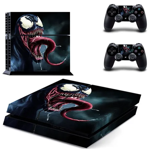 Человек-паук Venom наклейка для PS4 Стикеры Наклейка виниловая для sony Playstation 4 консоли и 2 контроллеры наклейка для PS4 Стикеры - Цвет: DPTM0928