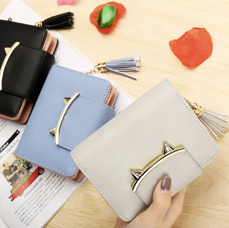 Small Cute Cat For Lady Women Wallet Female Purse Coin Mini Money Bag Kashelek Partmone Portomonee Walet Portmann Vallet Klachi | Багаж и