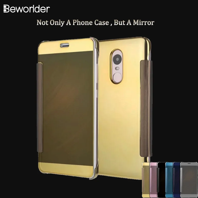 Beworlder для Xiaomi Redmi Pro зеркало телефон случаях ультра роскошный Искусственная кожа