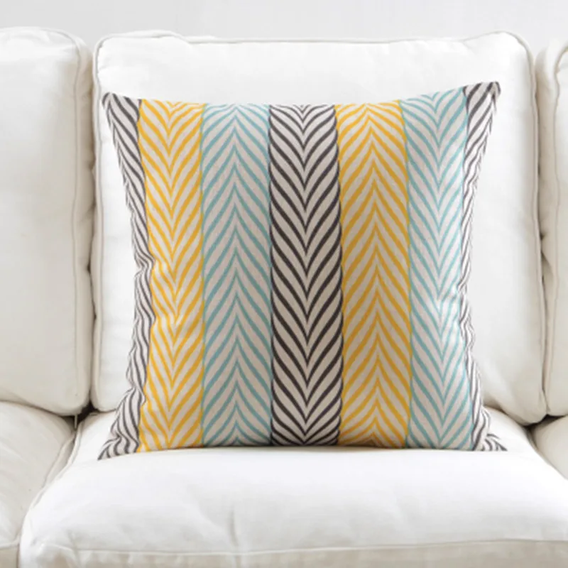 Fashion Style Colorful Geometric Printed Cushion Cover Decorative Sofa Throw Pillow Car Chair Home Decor Case Almofadas | Дом и сад