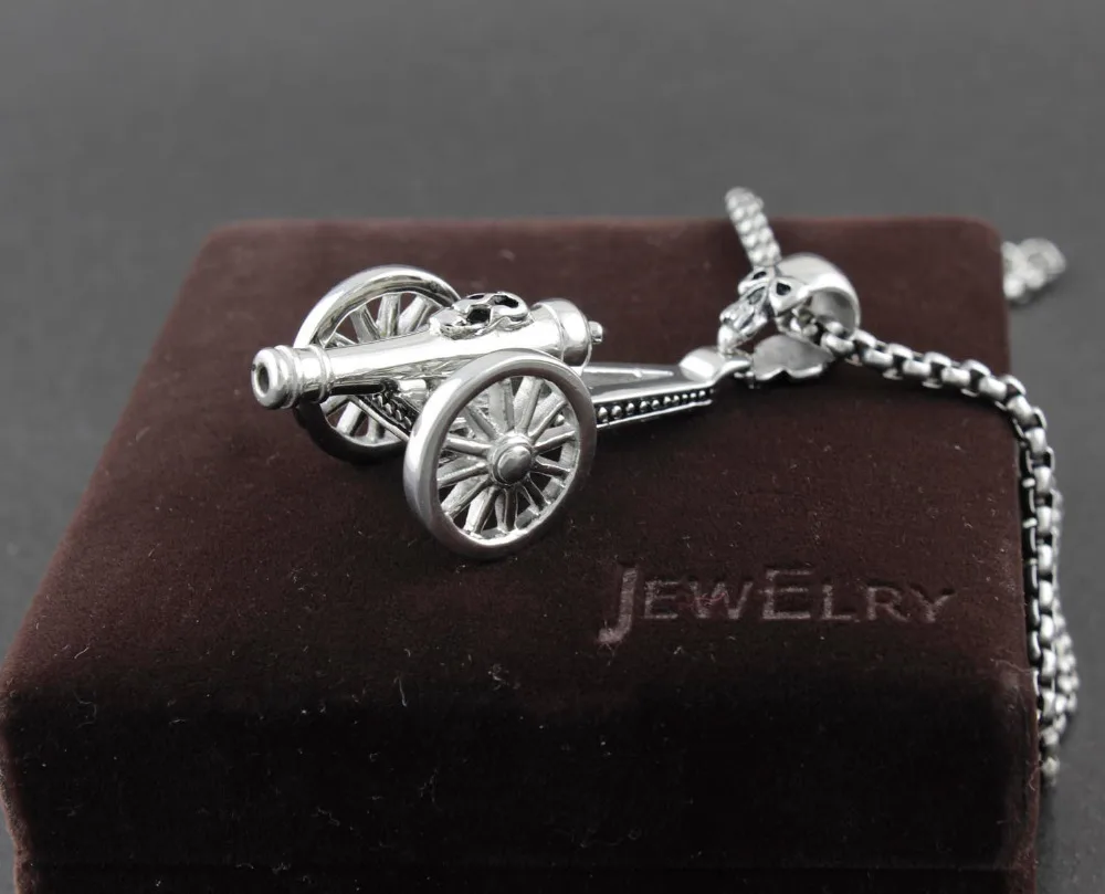 Мужское оружие с черепом из нержавеющей стали|biker pendant|biker necklacenecklace biker |