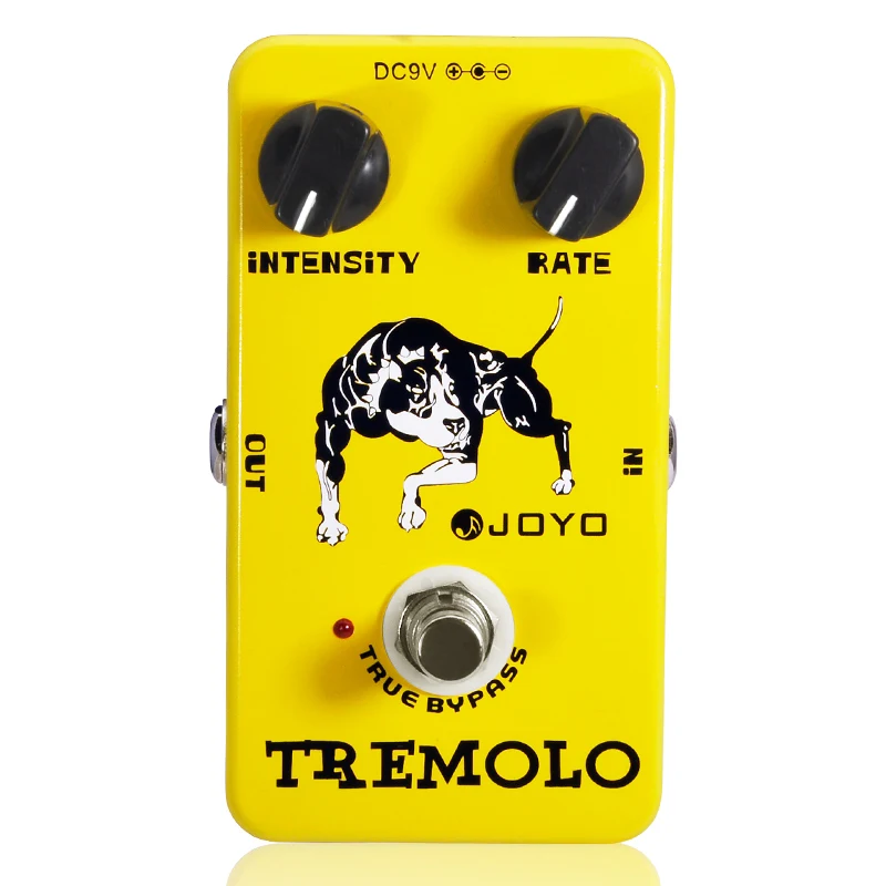 Joyo JF-09 тремоло гитарная педаль тремоло Stompbox из классических ламповых усилителей регулятор интенсивности и скорости тон и вибрация Легко настраиваются