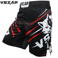 vszap mma short muay thai black boxing sports tatami explosion fighting wolf combat mma shorts