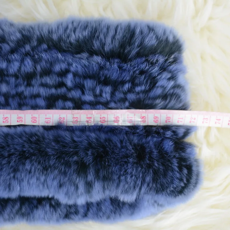 Новинка 2019 Бесконечность шарф из натурального меха кролик рекс толстые вязаные