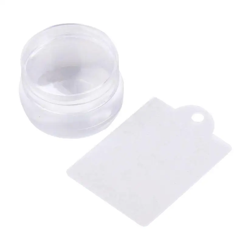 Nail Art Stamper Scraper with Cap Silicone 3.8cm Nail Stamp Stamping Tools