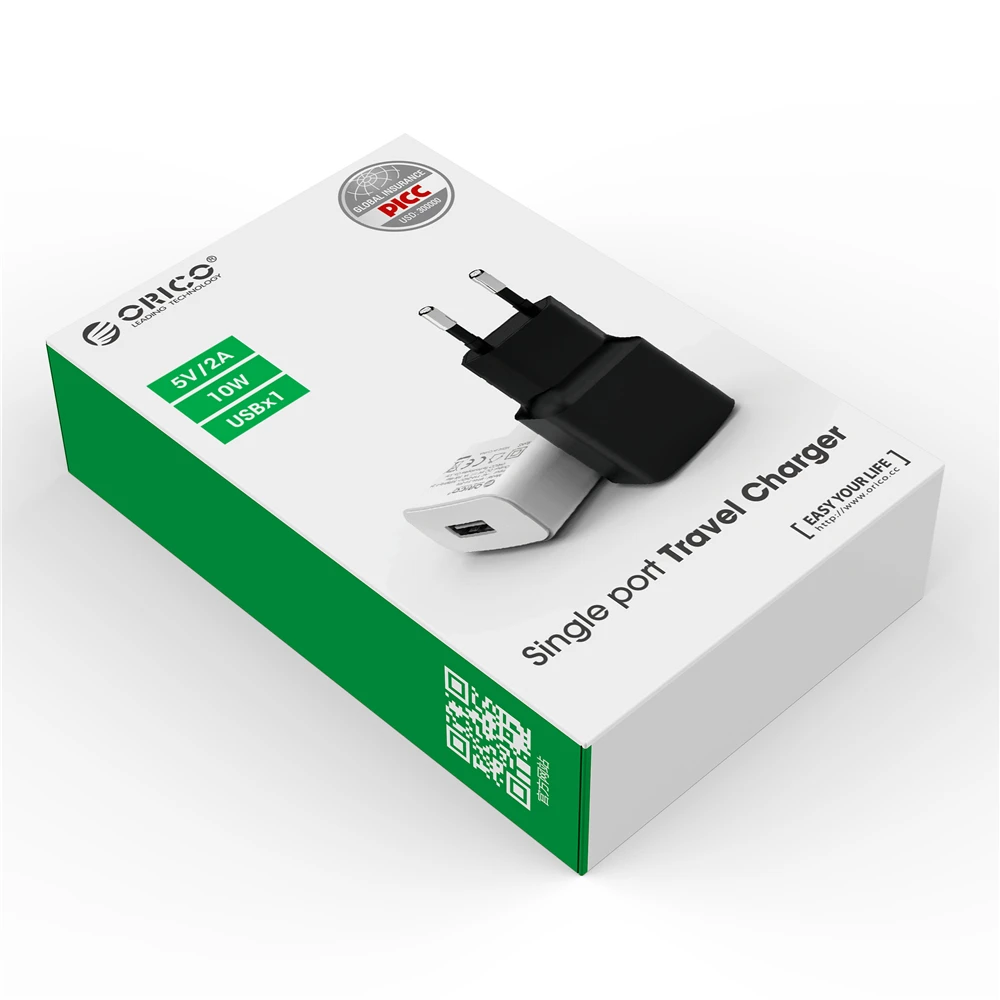 ORICO 10 вт универсальное USB зарядное устройство 5 Вт дорожное настенное зарядное устройство адаптер умный мобильный телефон зарядное устройство для iPhone samsung Xiaomi iPad планшеты