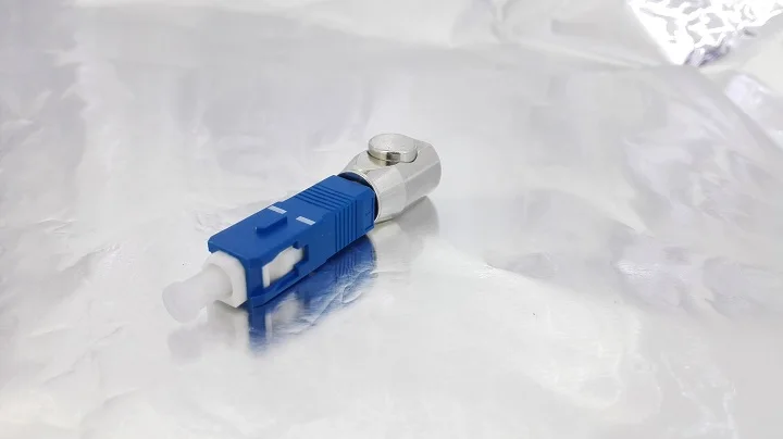 10PCS SC bare fiber adapter ROUND type Silver black  circular SC UPC bare optical fibre ftth coupler OTDR testing free shipping