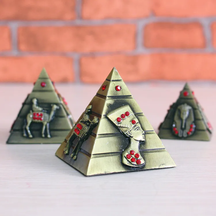 Пирамиды из египетского металла хит продаж украшения трех частей алмазные