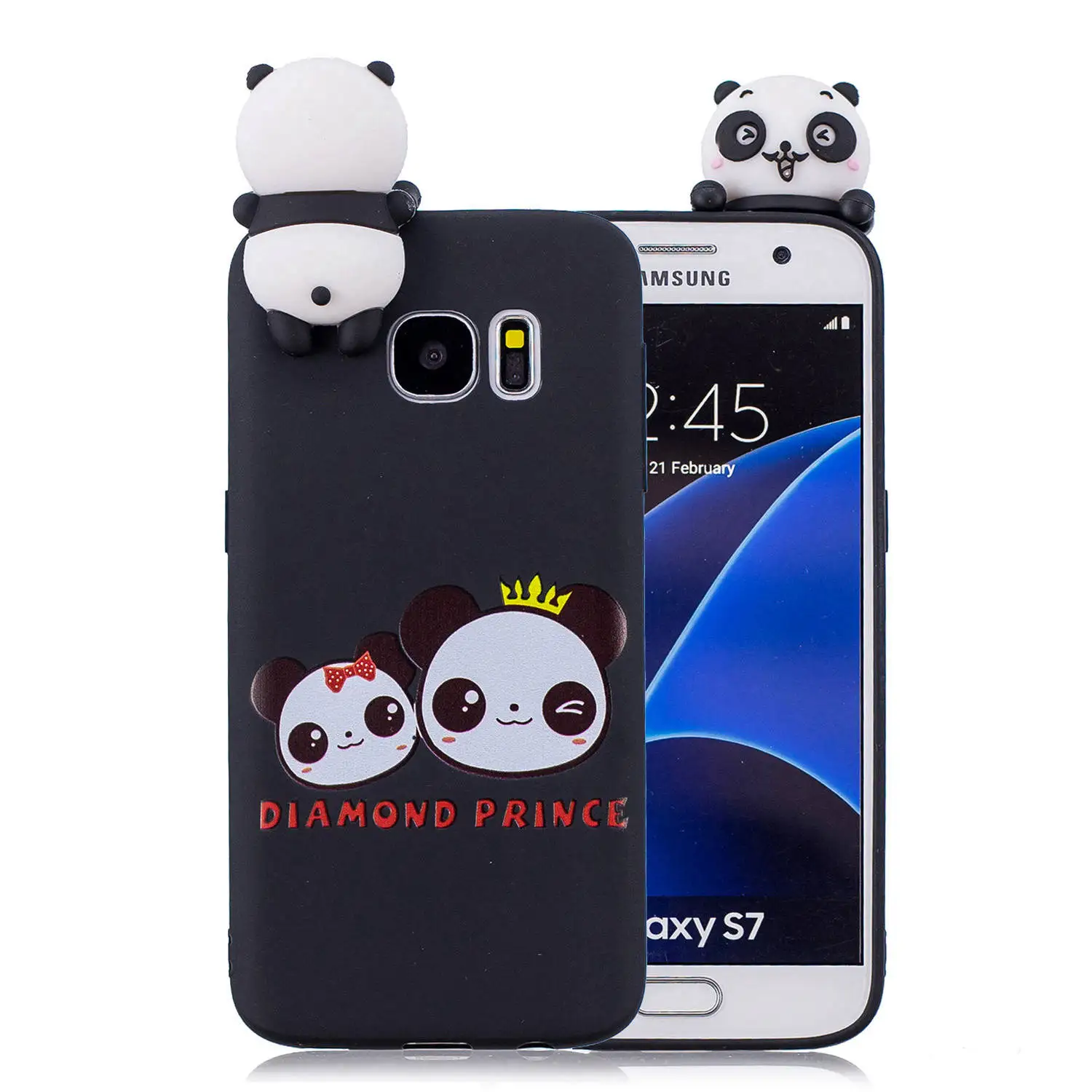 Прекрасный мультфильм мягкими телефон чехлы для samsung galaxy S7 чехол Cute улыбается