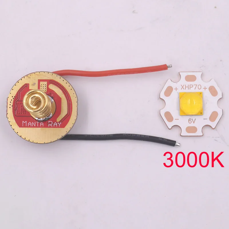 CREE XHP70.2 6 в 6500 к холодный белый 3000 К теплый белый высокой мощности Светодиодный излучатель+ 22 мм 2,8 В-4,2 в XHP70 6 Режим Boost драйвер монтажная плата