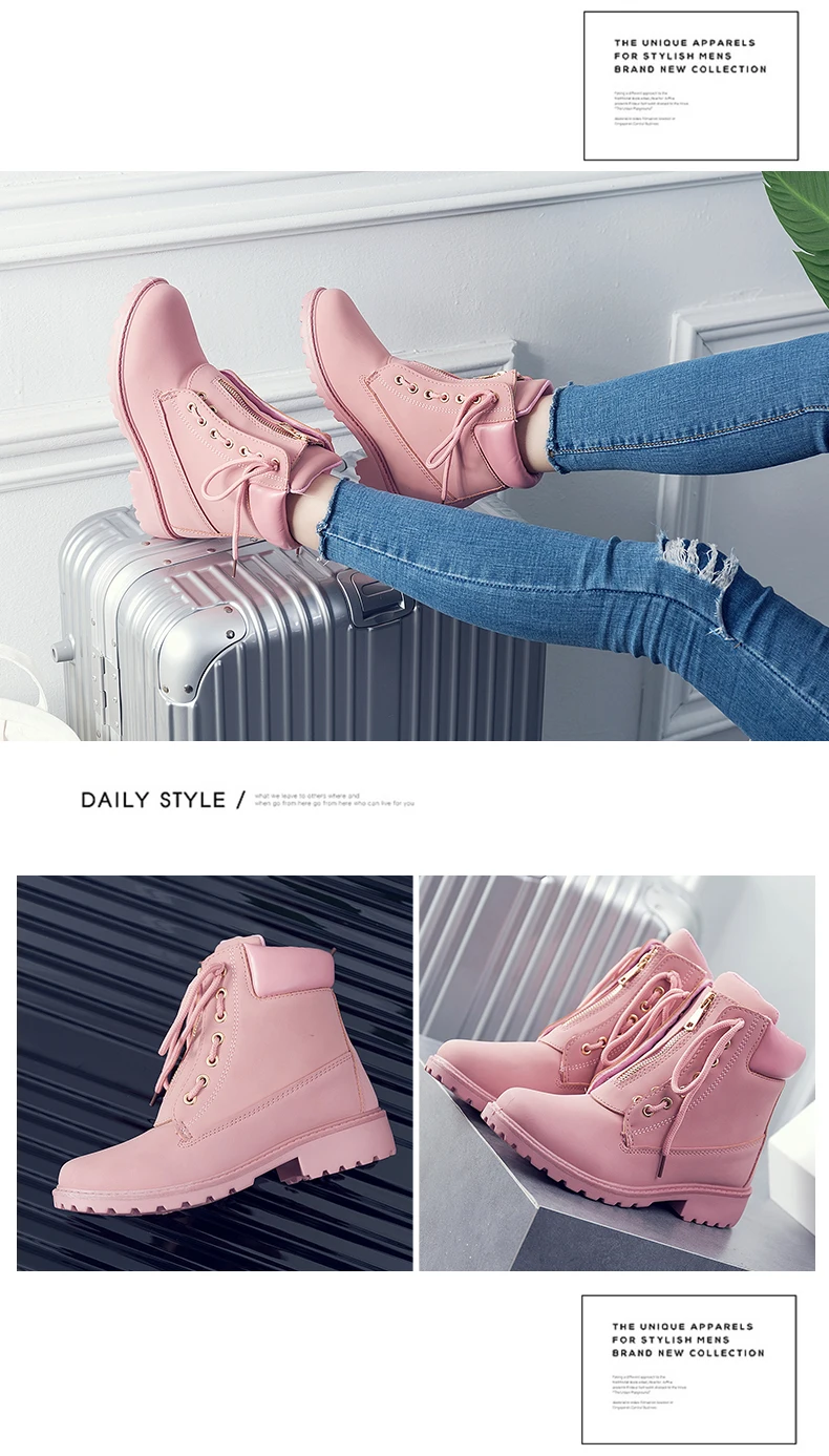 SFQSHUP/Новинка года; Зимние Модные женские ботильоны на шнуровке; botas femininas; Черные Ботинки martin в охотничьем стиле; женская обувь; размеры