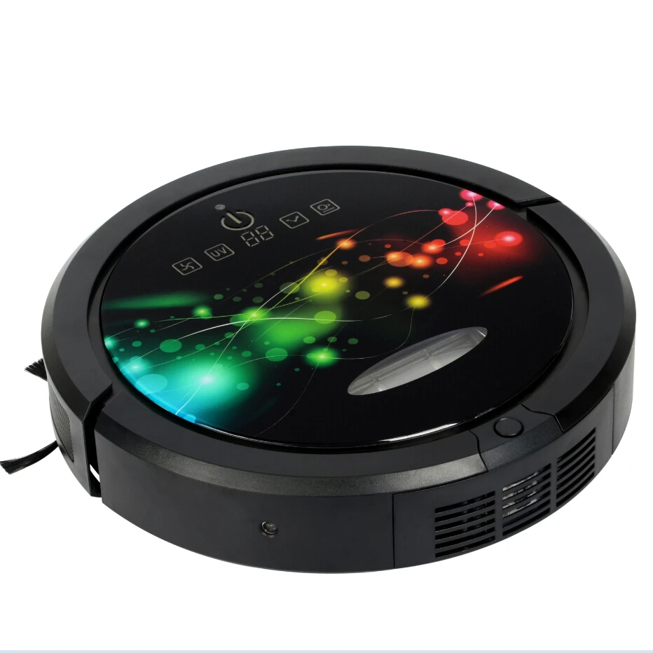 Робот пылесос с Wi Fi управлением на IOS и Android резервуаром для воды влажной сухой