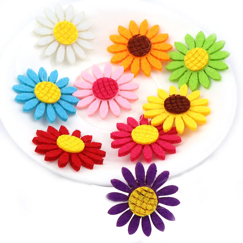 10 шт. фетровые аксессуары для скрапбукинга 39 мм|felt accessories|sunflower patchfelt patch |