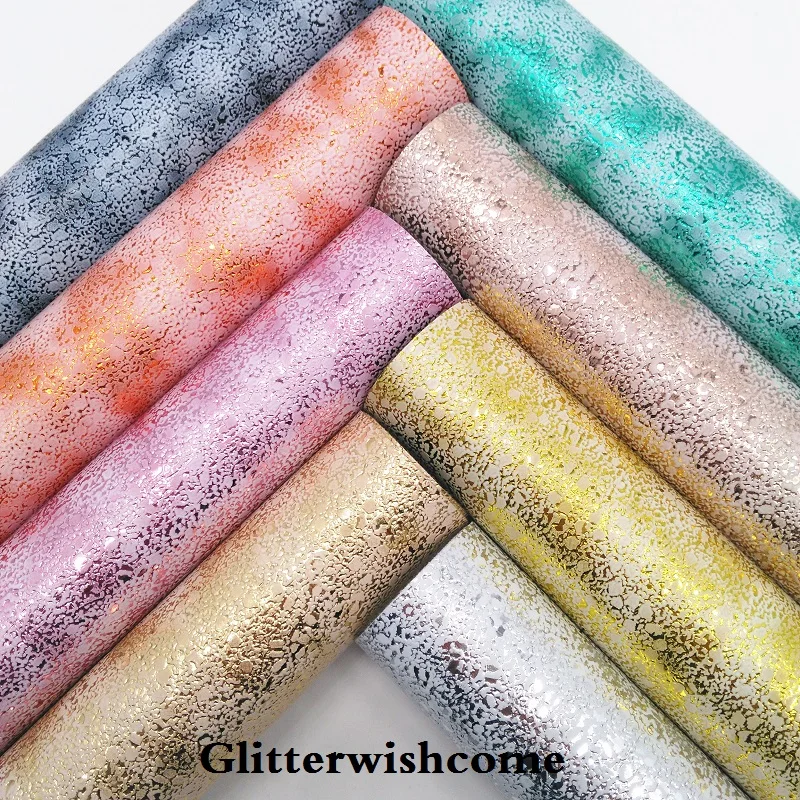 Ткань Glitterwishcome 21x29 см Размер A4 винил для бантов ткань из металлической кожи листы