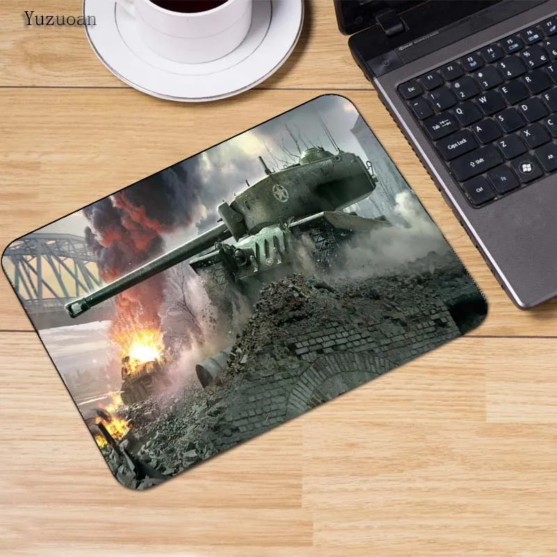 Yuzuoan Cool World Of Tanks коврик для мыши большой Мыши Компьютерный Wot натуральный каучук