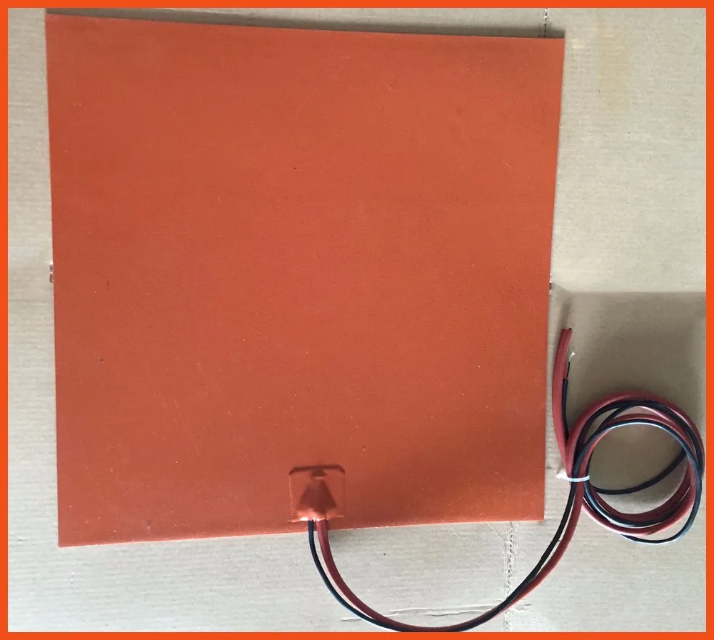 

silicone heating pad Gomma di silicone 3d stampante heater 500*500mm 220 v 500 w 3m adhesive filo di piombo 100 k termistore