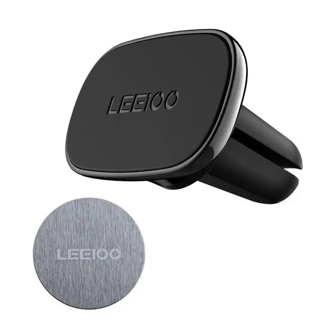 Черный Leeioo Универсальный Автомобильный держатель для телефона, магнитный автомобильный держатель с вентиляционным отверстием, качественный АБС-пластик для iPhone, samsung, gps, кронштейн, подставка, держатель - Цвет: Черный