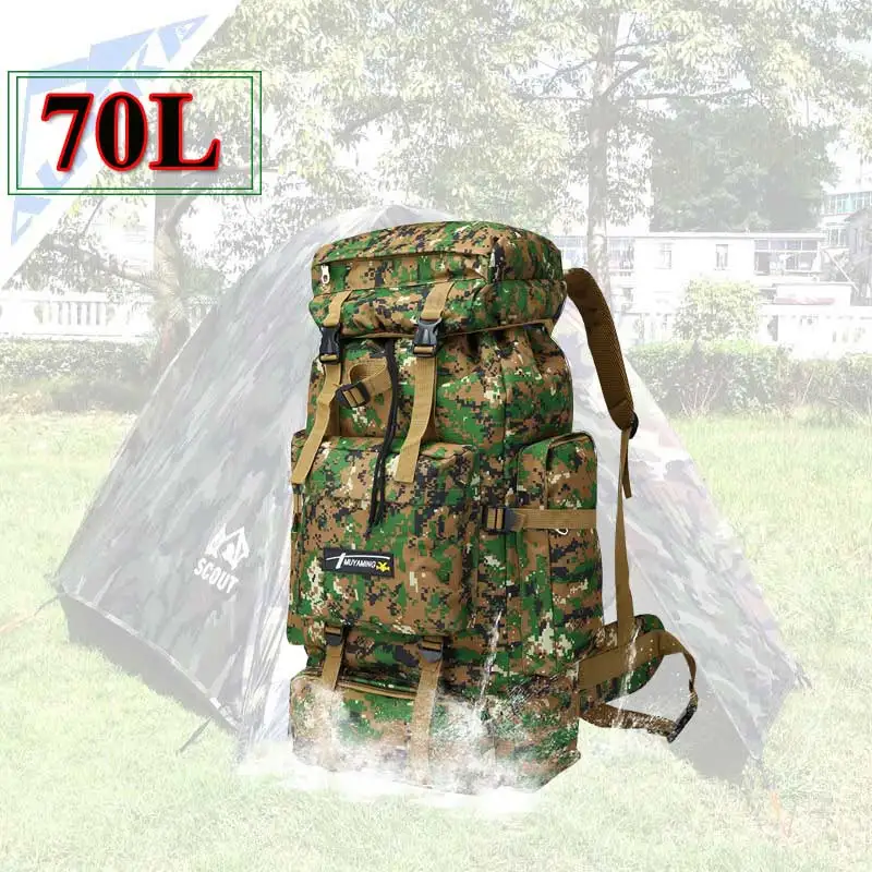 70L Tactical Bag Men Military Backpack Mountaineering Unisex Sport Outdoor Travel Bags Molle Backpacks Hunting Camping Rucksack