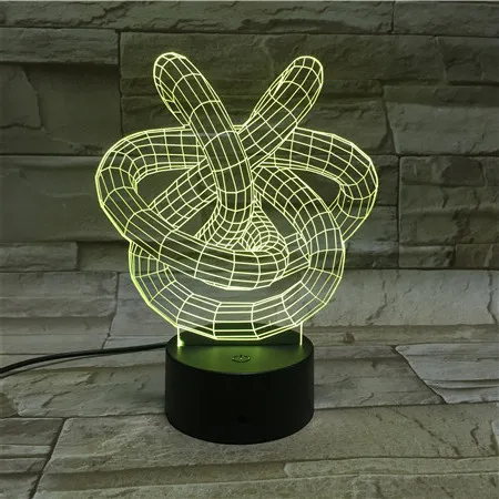 3D 009 лава лампа креативный 7 цветов меняющий СВЕТОДИОДНЫЙ Ночник светильник RGB