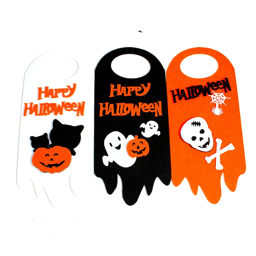 Хэллоуин милый Череп Тыква Висячие двери украшения Рождественские для